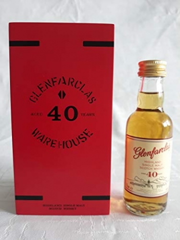 0,05l – Glenfarclas – 40 Jahre – Miniatur in GP – Highland Single Malt Scotch Whisky – 43,0% vol. - 