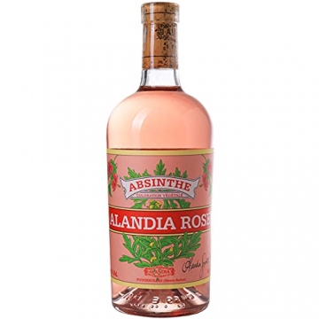 Absinth ALANDIA Rosé | Mit Hibiskusblüten natürlich gefärbt (ohne Farbstoff) | Traditionelles Rezept aus dem 19. Jh. | 60% Vol. | (1x 0.5 l) - 1