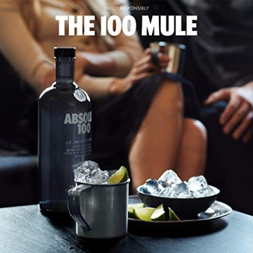 Absolut 100 / 50% Vol. Edel Wodka in eleganter schwarzer Flasche / Luxuriöses Geschmackserlebnis / 1 x 1 L - 4