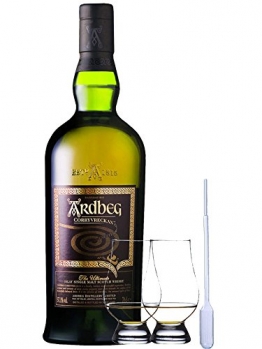 Ardbeg Corryvreckan Islay Single Malt Whisky 0,7 Liter + 2 Glencairn Gläser und Eingewpipette - 1