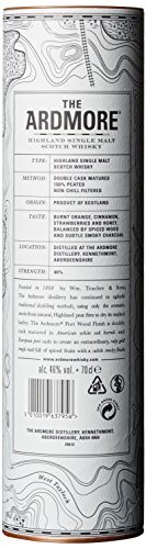 Ardmore 12 Jahre Port Wood Finish Single Malt Whisky, mit Geschenkverpackung, 46% Vol, 1 x 0,7l - 5