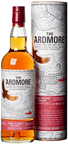 Ardmore 12 Jahre Port Wood Finish Single Malt Whisky, mit Geschenkverpackung, 46% Vol, 1 x 0,7l - 1