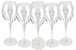 Armand de Brignac Champagnerglas Flute Flöte 6 Gläser 28,5cl mit weissem Logo - 1