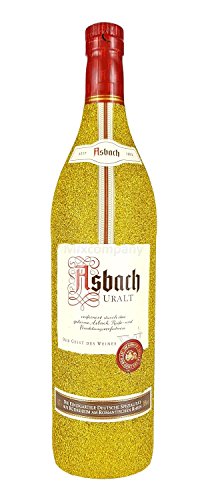 Asbach Uralt Weinbrand 0,7l 700ml (35% Vol) – Bling Bling Glitzerflasche in gold -[Enthält Sulfite] - 