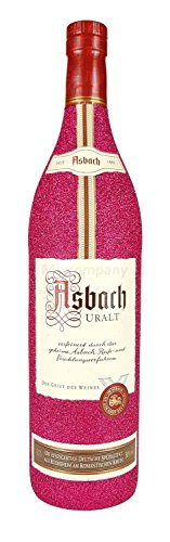 Asbach Uralt Weinbrand 0,7l 700ml (35% Vol) – Bling Bling Glitzerflasche in hot pink -[Enthält Sulfite] - 