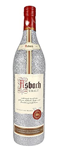 Asbach Uralt Weinbrand 0,7l 700ml (35% Vol) - Bling Bling Glitzerflasche in silber -[Enthält Sulfite] - 1