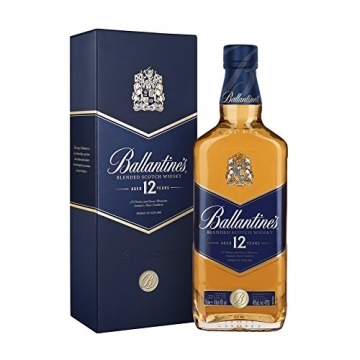 Ballantines 12 Blended Scotch Whisky – 12 Jahre alter milder Blend aus schottischen Malt & Grain Whiskys – Mit Honig-, Fruchtaromen & Gewürznoten – 1 x 0,7 L - 1