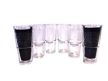 Belvedere 6 Vodka Wodka Longdrink Gläser Glas - 