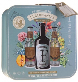 FERDINAND'S G&T Suitcase mit 2 Fl. Tonic Water (DR. Polidori Dry Tonic + Cucumber Tonic) Spirituose, (1 x 500 ml / 2 x 200 ml) - 1