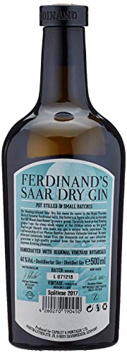 FERDINAND'S Homebar Set 1x Saar Dry Gin 50 cl + 1x Korkenzieher + 1x Glasausgießer Spirituose, (1 x 500 ml) - 3