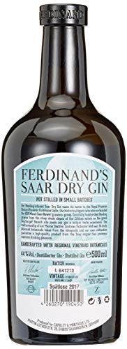 Ferdinand'S Saar Dry Gin mit Kupferbecher Gin (1 x 0.5), 1990 - 3