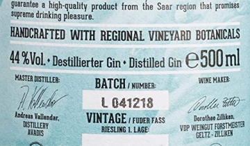 Ferdinand'S Saar Dry Gin mit Kupferbecher Gin (1 x 0.5), 1990 - 7