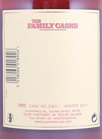 Glenfarclas 1992 25 Years The Family Casks Sherry Butt Cask 2901 Highland Single Malt Scotch Whisky Cask Strength 57,6% Vol. - eine von 524 Flaschen! - 6