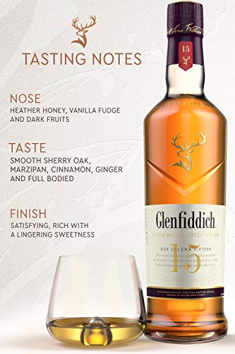Glenfiddich Single Malt Scotch Whisky 15 Jahre Solera mit Geschenkverpackung (1 x 0,7 l) – der am häufigsten ausgezeichnete Single Malt Scotch Whisky der Welt - 5