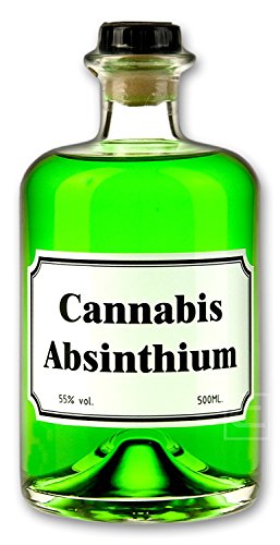 Grüner Cannabis Absinth (0,5l) Absinthe mit Cannabis Aromen verfeinert – Love, Peace & Harmony 55% vol. - 