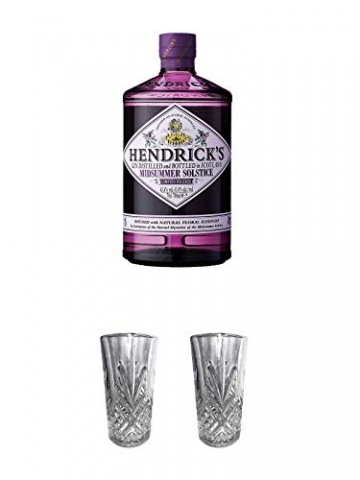 Hendricks Gin Midsummer Solstice Limited Release 0,7 Liter + Hendricks Highball Gin Glas + Hendricks Highball Gin Glas - 