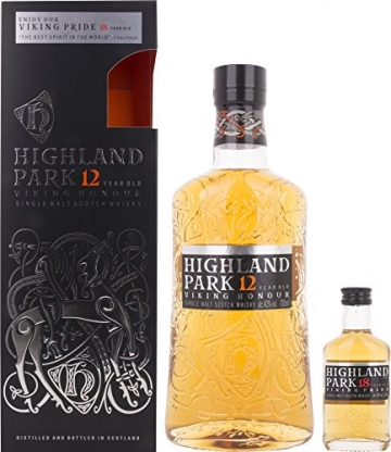 Highland Park 12 Jahre VIKING HONOUR mit Geschenkverpackung und 18 Years Old Whisky (1 x 0.7 l) - 