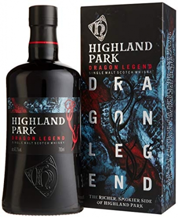 Highland Park Dragon Legend Single Malt Scotch Whisky (1 x 0.7 l) – intensives, aromatisches Raucharoma, inspiriert durch die Wikinger-Saga - 1