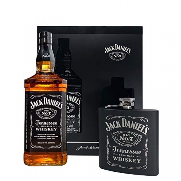 Jack Daniel's Hip Flask - Flachmann Geschenkset (1 x0,7 Liter) - 1