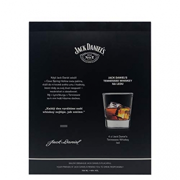 Jack Daniel's Hip Flask - Flachmann Geschenkset (1 x0,7 Liter) - 2