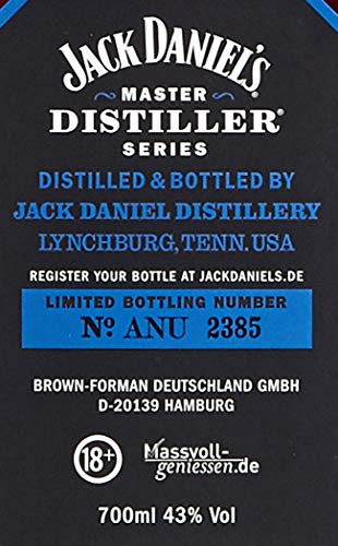 Jack Daniel's Tennessee Whiskey - 43% Vol. - Master Distiller Serie No. 6 - limited Edition - 9