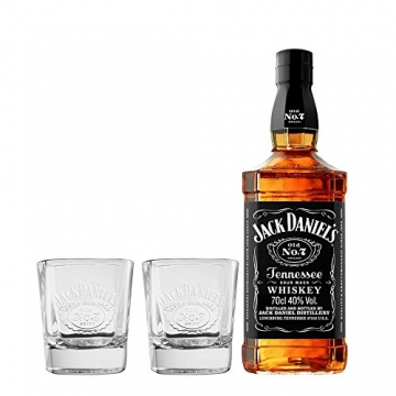 Jack Daniel's Tennessee Whisky in Metallkassette mit 2 Gläsern (1 x 0.7 l) - 2