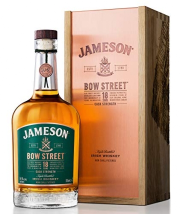 Jameson Bow Street Cask Strength Whiskey, 18 Jahre – Blended Irish Whiskey aus Ex-Bourbon & Sherry Fässern – Milder Whiskey aus Irland – 1 x 0,7 L - 1