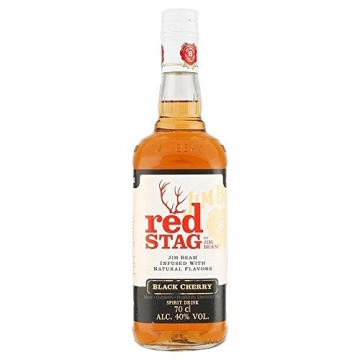 Jim Beam Bourbon Red Stag Black Cherry 70cl – (Packung mit 6) - 