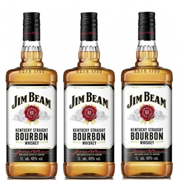 Jim Beam Bourbon Whisky 3 x 1 Liter - 1