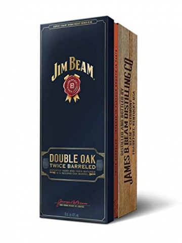 Jim Beam Double Oak Kentucky Straight Bourbon Whiskey, mit Geschenkverpackung, 43% Vol, 1 x 0,7l - 2