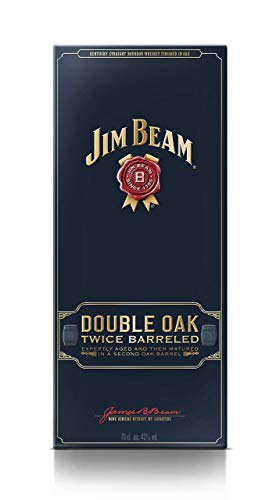 Jim Beam Double Oak Kentucky Straight Bourbon Whiskey, mit Geschenkverpackung, 43% Vol, 1 x 0,7l - 3