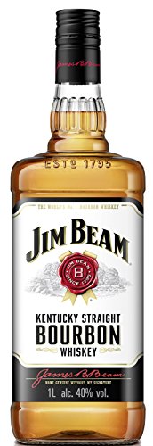 Jim Beam White Kentucky Straight Bourbon Whiskey, vollmundiger und milder Geschmack, 40% Vol, 1 x 1l - 