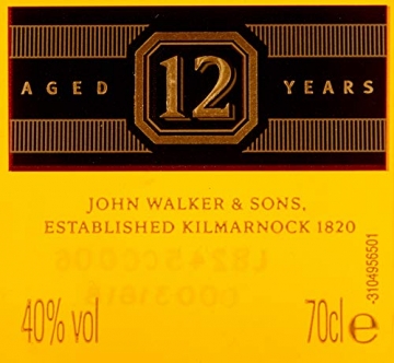Johnnie Walker Black Label, Geschenkpackung mit 2 Gläsern Blended Whisky (1 x 0.7 l) - 6