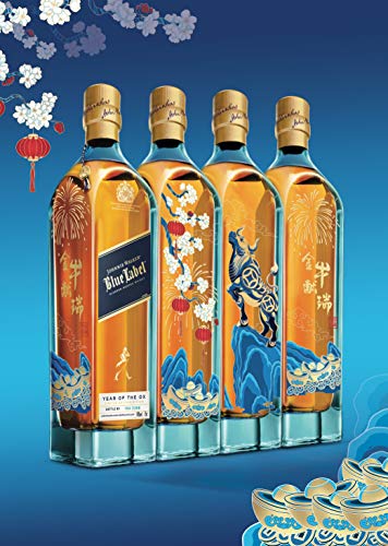 Johnnie Walker Blue Label Blended Scotch Whisky, Chinese New Year – Year of the Ox 2021 – Limited-Edition Design im Geschenkkarton, 70cl - 5