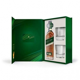 Johnnie Walker Green Label 15Y Blended Scotch Whisky 0,7L, 2 Gläser Geschenkbox - 1