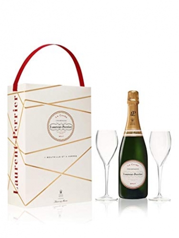 Laurent Perrier La Cuvee Brut + 2 Glasses Champagner 12% 0,75l Flasche - 2