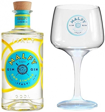 Malfy Gin Con Limone Geschenkset mit Glas 41.0% 0,7l - 2