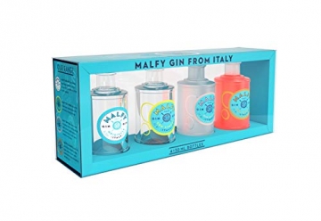 Malfy Gin Miniaturen – Premium Gin aus Italien im Geschenkset – Hochprozentiger Alkohol mit 41 % Vol – 4 x 0,05L - 1
