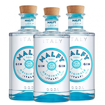 Malfy Gin Originale 3er Set, italienischer Gin, Alkohol, Schnaps, Flasche, 41%, 3 x 700 ml - 2