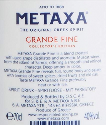 Metaxa Grande Fine Collector's Edition Keramikflasche mit Geschenkverpackung (1 x 0.7 l) - 7