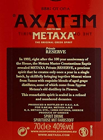 Metaxa Private Reserve mit Geschenkverpackung (1 x 0.7 l) - 7