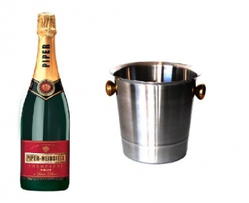 Piper Heidsieck Champagner Brut im Champagner Kühler 12% 0,75l Flasche - 1