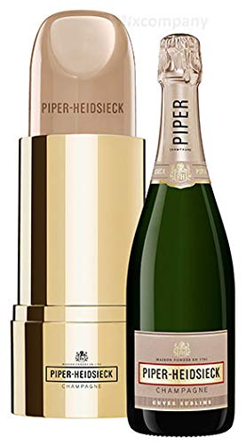 Piper Heidsieck Champagner Nude, Demi – Sec Champagne, weiss 0,75l (12% Vol) Lipstick Edition – [Enthält Sulfite] - 