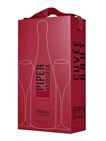 Piper-Heidsieck Piper-Heidsieck Champagne CUVÉE BRUT 12% Volume 0,75l in Geschenkbox mit 2 Gläsern Champagner - 3