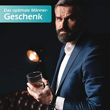 polar-effekt Whisky Geschenkset - 6-Teilig - Deutsche Herstellung - Jack Daniels No.7 Flasche - 2 Untersetzer - 2 Whiskygläser - personalisiert Motiv: Jubiläum - 3