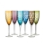Pols Potten - Sektgläserset mit Schliff Mulitcolor - 6er Set - Schaumweingläser in 6 verschiedenen Farben, 6 verschiedenen Schliffen - spülmaschinengeeignete Champagnergläser - 1