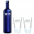 Skyy Vodka 40% 0,7l - Set mit 2 original Longdrink Gläsern 2cl/4cl - 1