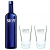 Skyy Vodka 40% 0,7l - Set mit 2 original Longdrink Gläsern 2cl/4cl in Geschenkkarton - 2