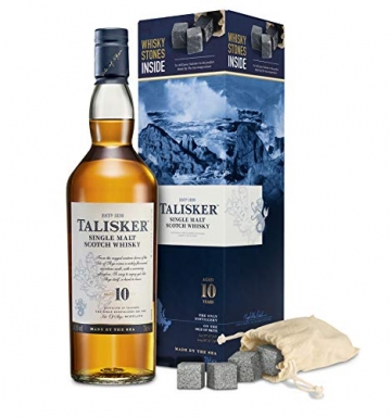 Talisker 10YO mit Whisky Steinen Single Malt Whisky (1 x Giftpack) - 1