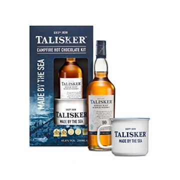 Talisker Single Malt Scotch Whisky 10 Years Hot Chocolate Geschenkset, Alkohol, Flasche, 45.8%, 200 ml, 761866 - 2